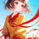 bức ảnh anime nữ tóc ngắn tâm trạng thơ mộng thiếu nữ