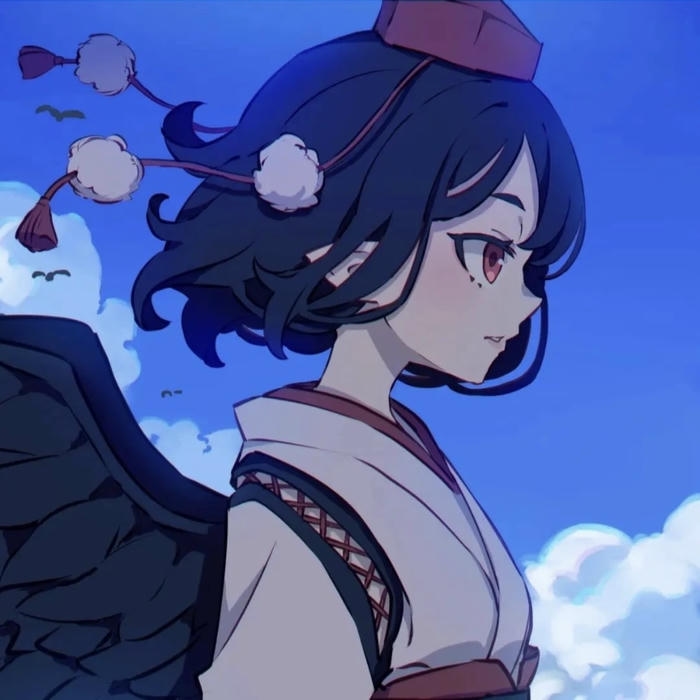 bức ảnh anime nữ tóc ngắn tóc bay trong gió