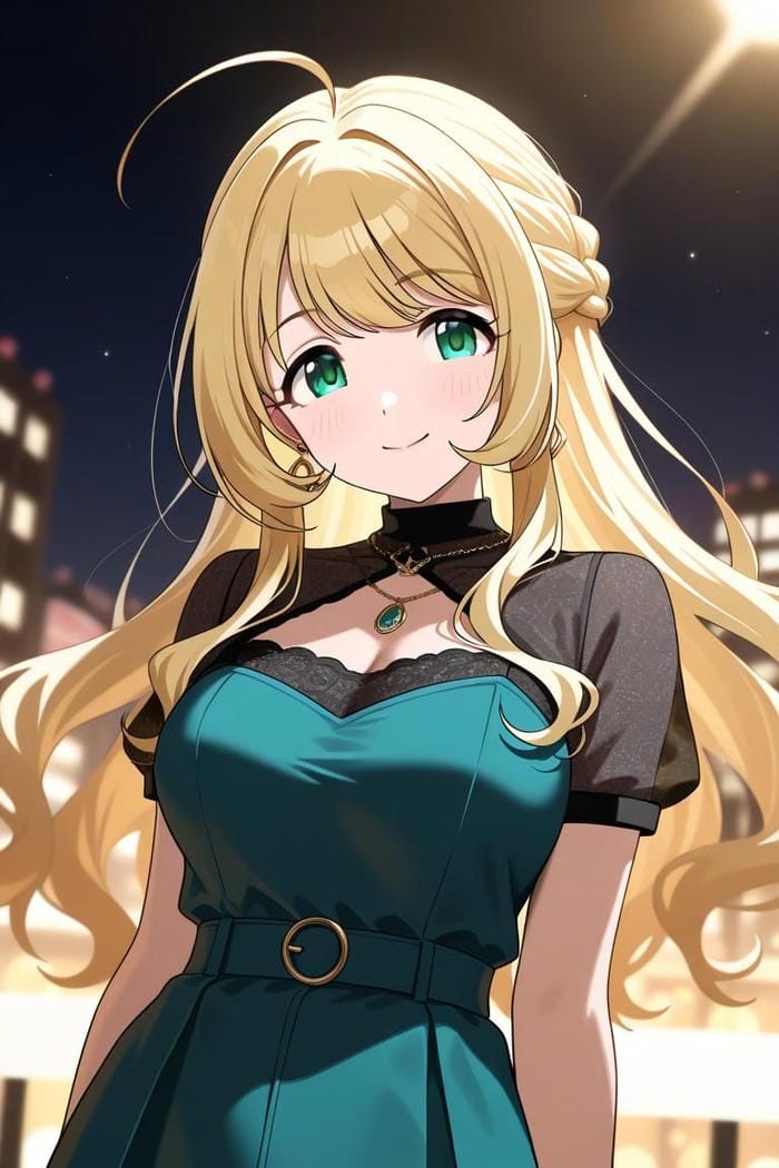 bức ảnh anime tóc vàng bố cục gần