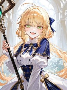 bức ảnh anime tóc vàng dáng người gọn