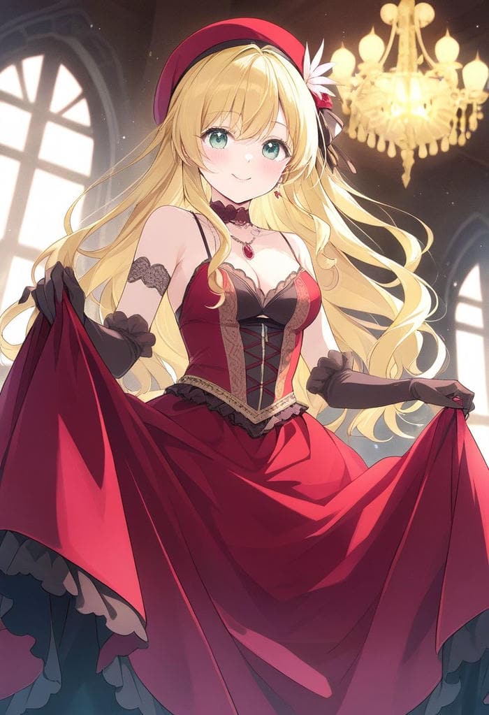 bức ảnh anime tóc vàng phong cách thường nhật