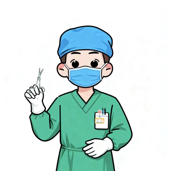 bức ảnh bác sĩ chibi tạo hình đơn giản