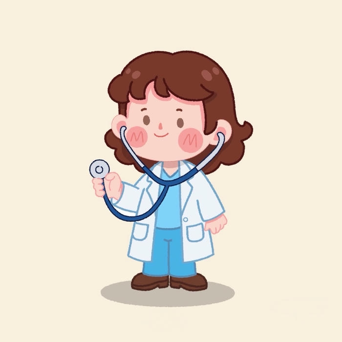 bức ảnh bác sĩ chibi tạo hình đơn nhân vật