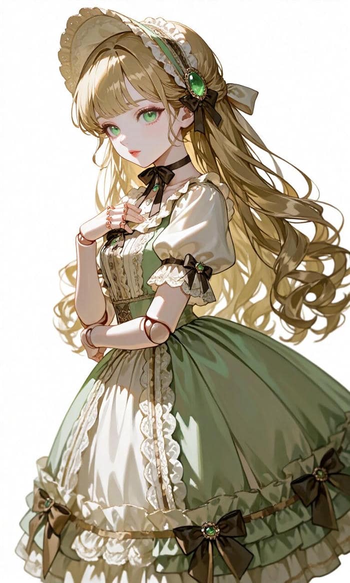 bức hình anime tóc vàng chi tiết mái tóc