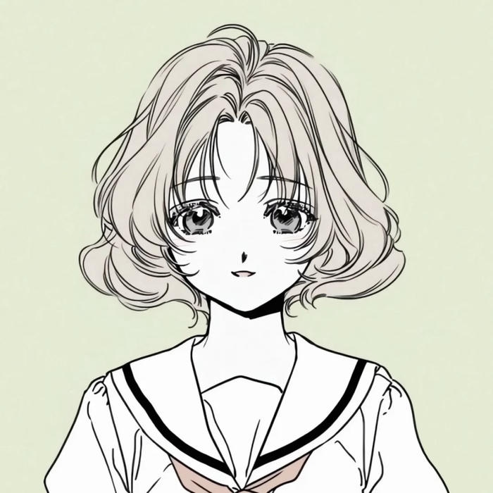 hình ảnh anime nữ tóc ngắn cùng đôi mắt long lanh