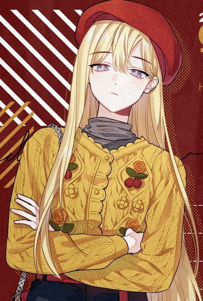 hình ảnh anime tóc vàng trong khung hình dọc