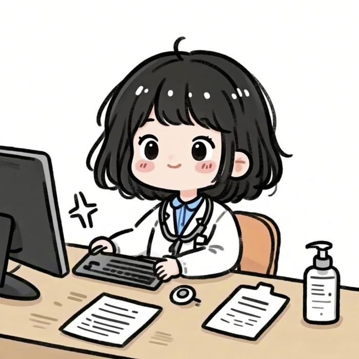 hình ảnh bác sĩ chibi trang phục áo blouse