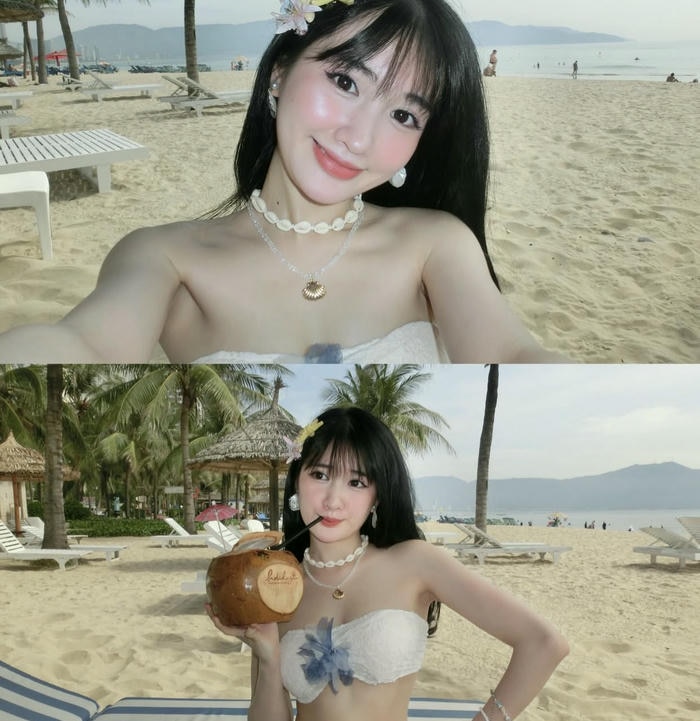 hình ảnh vũ thị khánh huyền bikini diện mạo xinh