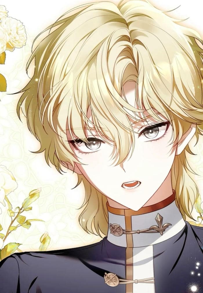 hình anime tóc vàng theo hướng chân dung